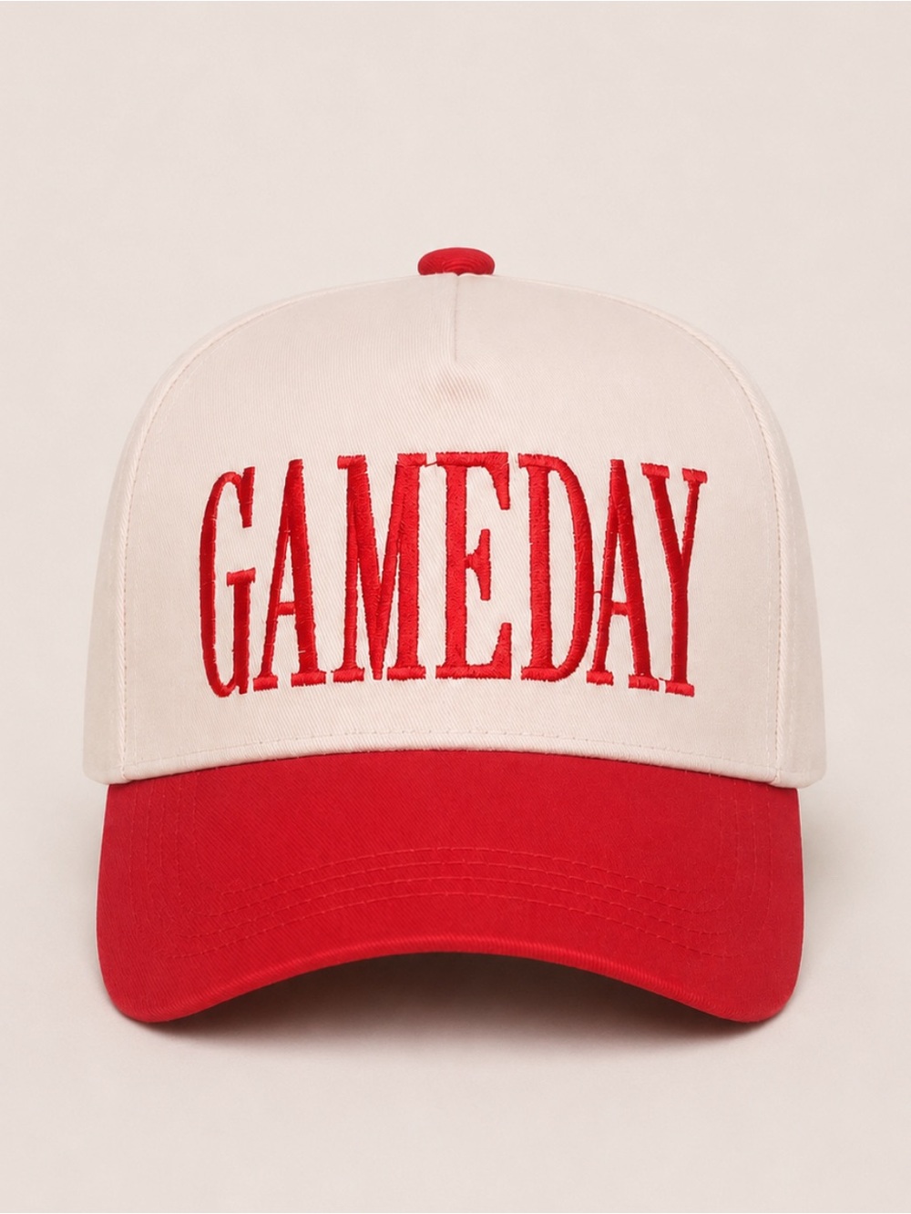 New! Preppy Red Game Day Hat NWOT
